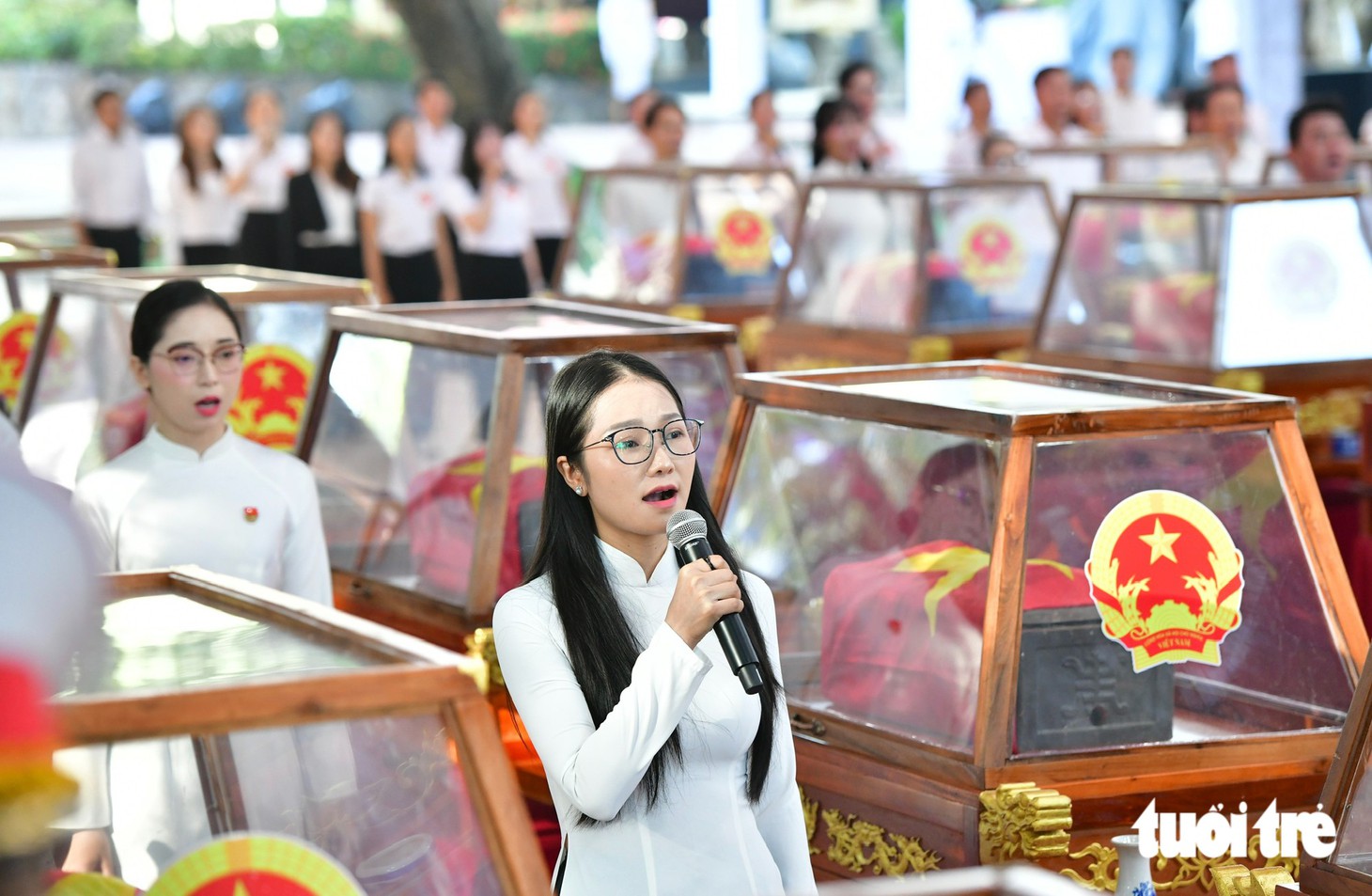 "Xin dâng hương những linh hồn bất tử" vang lên trong Tổng duyệt Lễ truy điệu, an táng liệt sĩ tại công viên Lê Thị Riêng - Ảnh 6.