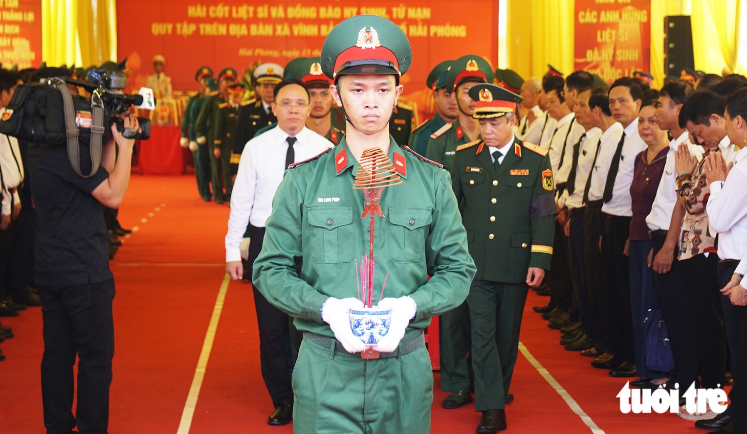 Hải Phòng truy điệu, an táng 56 hài cốt liệt sĩ và đồng bào tử nạn thời chống Pháp - Ảnh 5.