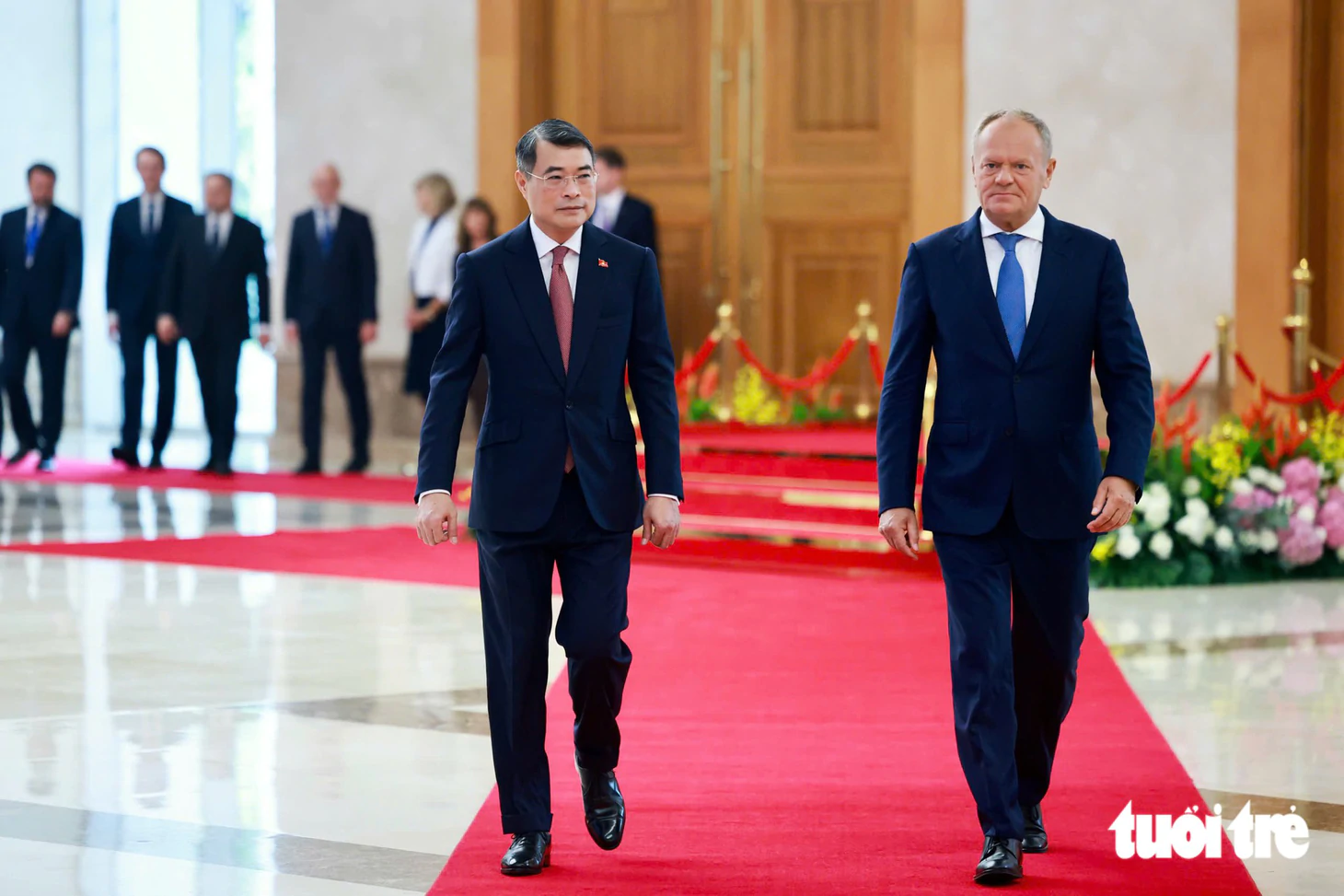 Lễ đón chính thức Thủ tướng Ba Lan Donald Tusk - Ảnh 4.