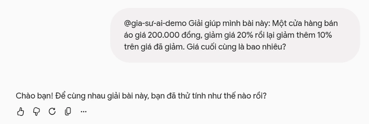 Tự tạo gia sư AI biết hỏi lại, không giải hộ - Ảnh 8.