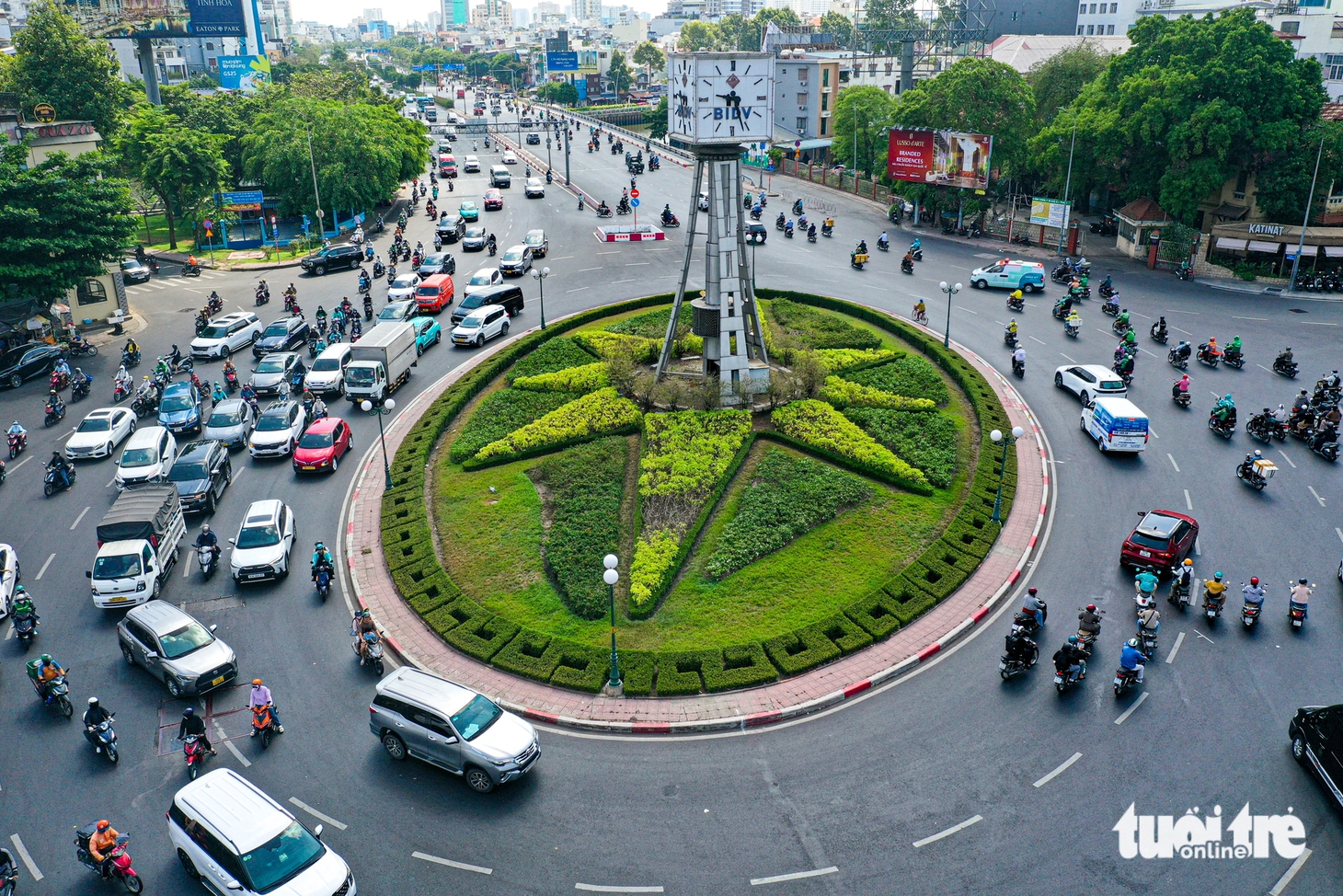 Vòng xoay Điện Biên Phủ ở TP.HCM trước khi điều chỉnh giao thông từ 23-5 - Ảnh 1.