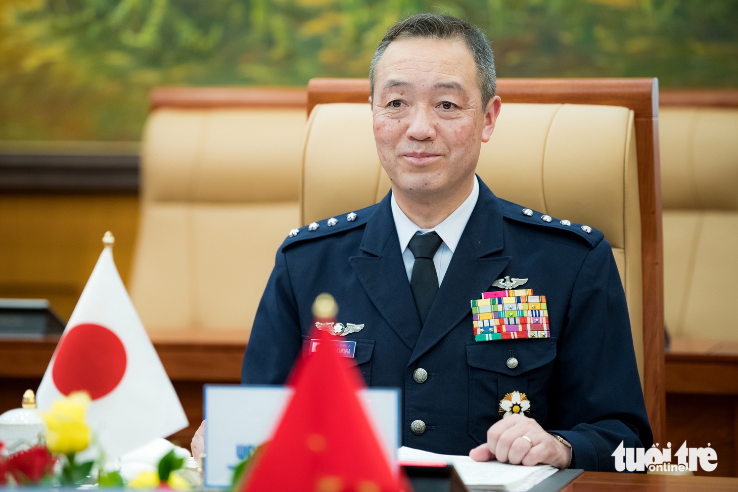 Đại tướng Nguyễn Tân Cương hội đàm với Tham mưu trưởng Liên quân Nhật Bản - Ảnh 6.