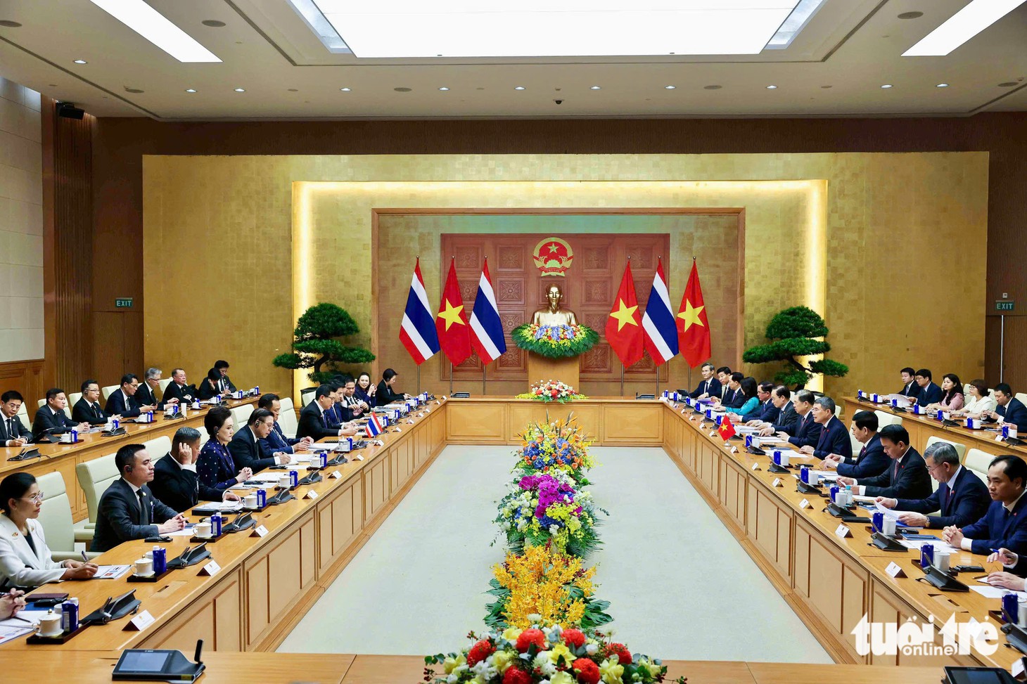 Lễ đón Thủ tướng Thái Lan Anutin Charnvirakul lần đầu tiên thăm Việt Nam - Ảnh 7.