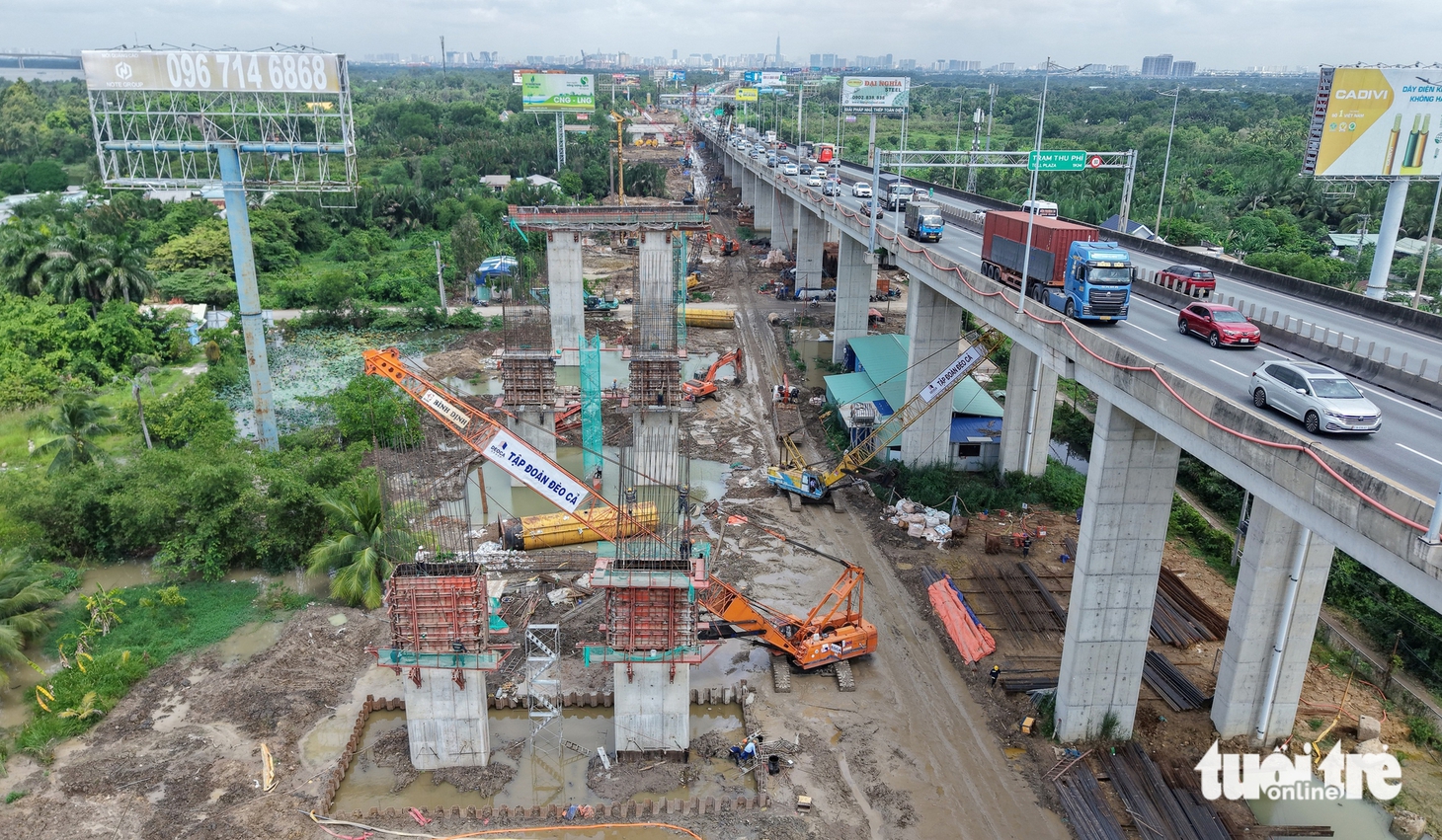 Xuyên ngày đêm thi công ở cầu Long Thành 2 - Ảnh 5.