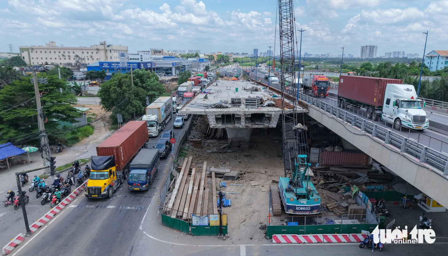 Nút giao Mỹ Thủy 4 tầng, 'van điều tiết' dòng xe cụm cảng Cát Lái TP.HCM - Ảnh 4.