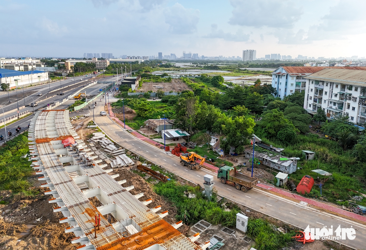 Nút giao Mỹ Thủy 4 tầng, 'van điều tiết' dòng xe cụm cảng Cát Lái TP.HCM - Ảnh 15.