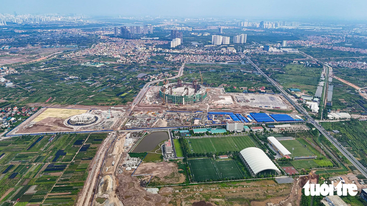 Công trường sân vận động 60.000 chỗ tại Hưng Yên vừa đón Chủ tịch FIFA tới thăm, chuẩn bị lắp mái vòm hơn 8.500 tấn - Ảnh 18.