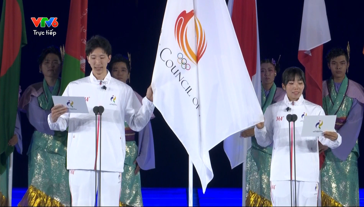 Lễ khai mạc Asiad 20: Kỳ đại hội thể thao châu Á ngập tràn sắc màu - Ảnh 6.