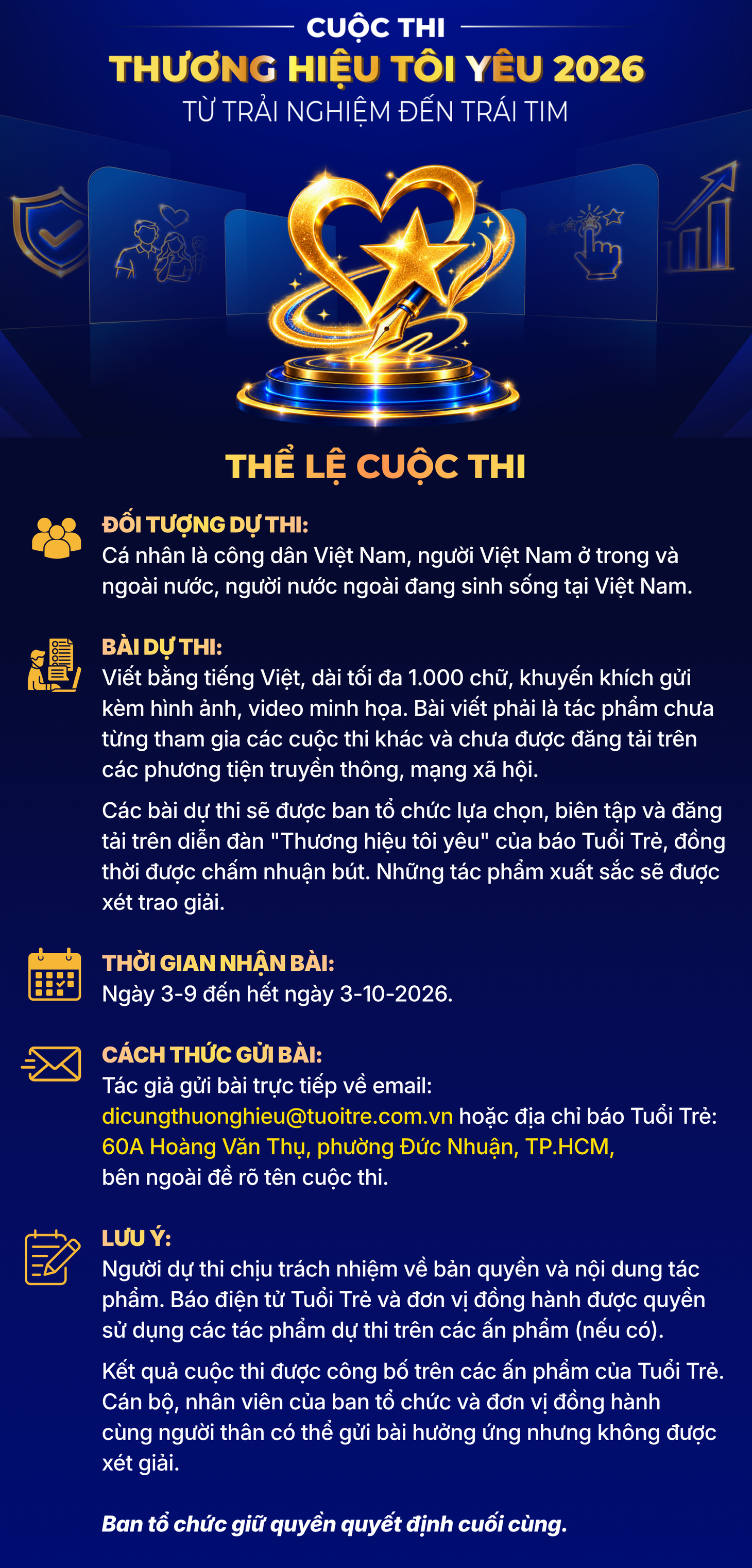 Mời tham gia cuộc thi viết 'Thương hiệu tôi yêu' 2026 - Ảnh 2.