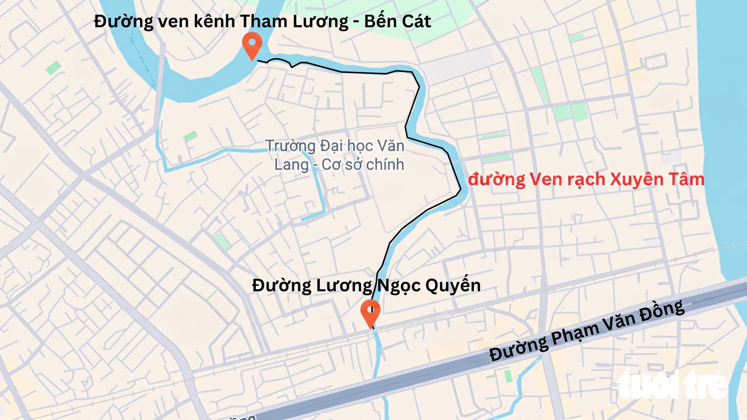 Cận cảnh tuyến đường đầu tiên ven rạch Xuyên Tâm vừa được thông xe - Ảnh 3.