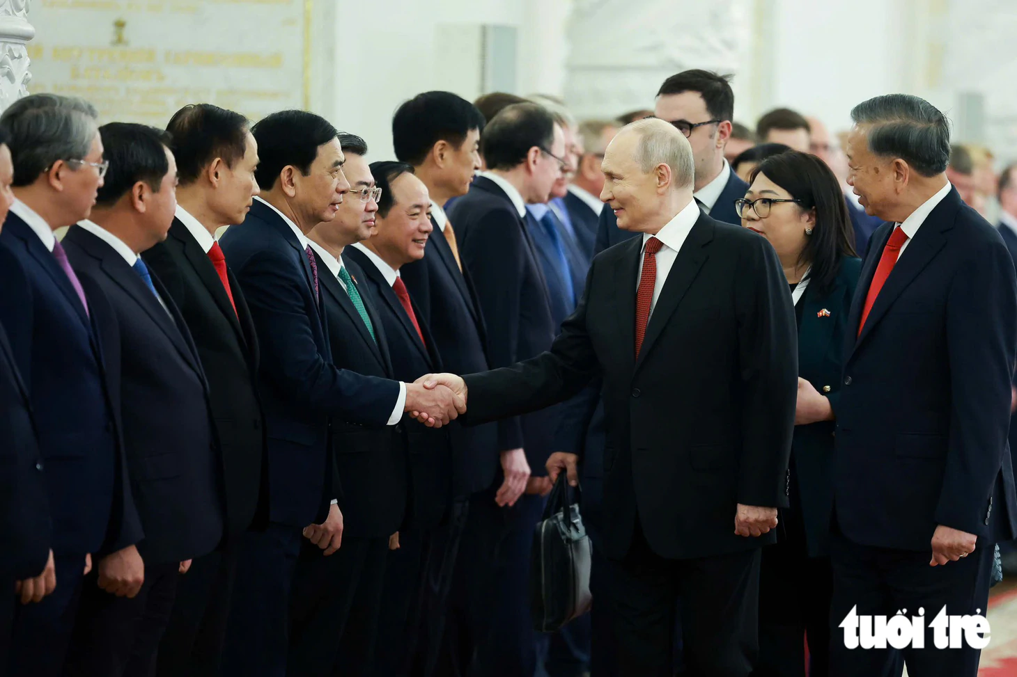 Tổng thống Nga Vladimir Putin đón Tổng Bí thư, Chủ tịch nước Tô Lâm và Phu nhân tại Điện Kremlin - Ảnh 6.