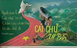 Tranh bảng phấn về Bác Hồ tuyệt đẹp của thầy giáo Nghệ An - Ảnh 2.