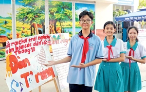 Học trò Trường THCS Tăng Nhơn Phú B thể hiện dấu ấn riêng qua nón lá- Ảnh 7.