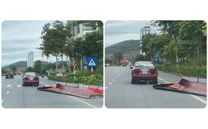 In Vietnam, Mercedes wedding car overturns into roadwork ditch, bride rescued - Ảnh 3.