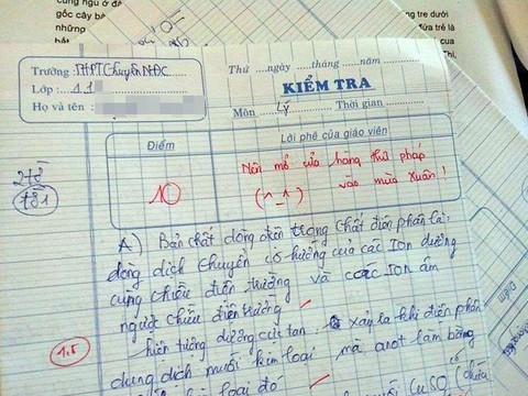 Những lời phê khó đỡ của thầy cô - Ảnh 1. Những lời phê khó đỡ của thầy cô - Ảnh 1.