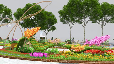 Đường hoa Nguyễn Huệ: Linh vật Tuất lấy cảm hứng từ chó Phú Quốc - Ảnh 5. Đường hoa Nguyễn Huệ: Linh vật Tuất lấy cảm hứng từ chó Phú Quốc - Ảnh 5.