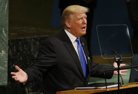 Tổng thống Trump lần đầu phát biểu ở Đại hội đồng Liên Hiệp Quốc - Ảnh 1. Tổng thống Trump lần đầu phát biểu ở Đại hội đồng Liên Hiệp Quốc - Ảnh 1.