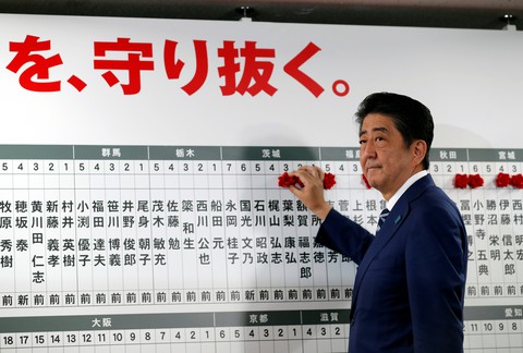 Thăm dò sau bầu cử Nhật Bản: Ông Abe thắng lớn - Ảnh 1. Thăm dò sau bầu cử Nhật Bản: Ông Abe thắng lớn - Ảnh 1.