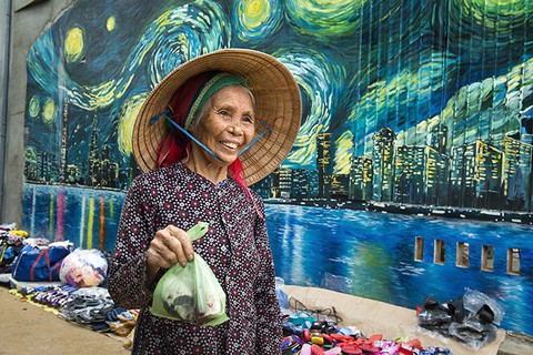 Miền Trung có làng bích hoạ thứ 2 - Ảnh 5. Miền Trung có làng bích hoạ thứ 2 - Ảnh 5.