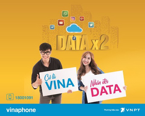 VinaPhone tăng gấp 2 dung lượng tất cả gói Data 3G/4G - Ảnh 1. VinaPhone tăng gấp 2 dung lượng tất cả gói Data 3G/4G - Ảnh 1.