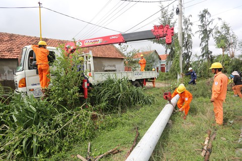 Huy động tổng lực khôi phục điện cho Phú Yên và Khánh Hòa - Ảnh 1. Huy động tổng lực khôi phục điện cho Phú Yên và Khánh Hòa - Ảnh 1.