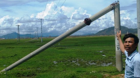 Hơn 400 cột điện gãy trong bão số 10 do dùng lõi thép chữ V? - Ảnh 4. Hơn 400 cột điện gãy trong bão số 10 do dùng lõi thép chữ V? - Ảnh 4.