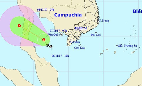 Vùng áp thấp mạnh thành áp thấp nhiệt đới - Ảnh 1. Vùng áp thấp mạnh thành áp thấp nhiệt đới - Ảnh 1.
