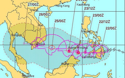 4 ngày phức tạp và nguy hiểm của bão Tembin - Ảnh 2. 4 ngày phức tạp và nguy hiểm của bão Tembin - Ảnh 2.