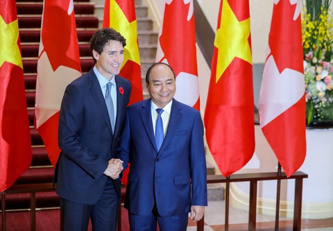 Đón chính thức Thủ tướng Canada tại Phủ Chủ tịch - Ảnh 2. Đón chính thức Thủ tướng Canada tại Phủ Chủ tịch - Ảnh 2.