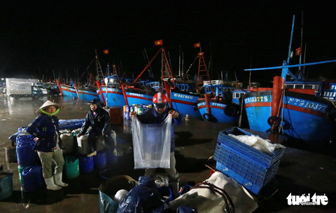 Tranh thủ kiếm sống ở cảng Phan Rang trước giờ bão đổ bộ - Ảnh 6. Tranh thủ kiếm sống ở cảng Phan Rang trước giờ bão đổ bộ - Ảnh 6.