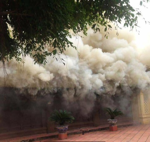 Cháy rụi đình cổ 347 năm tuổi tại Thái Bình - Ảnh 2. Cháy rụi đình cổ 347 năm tuổi tại Thái Bình - Ảnh 2.