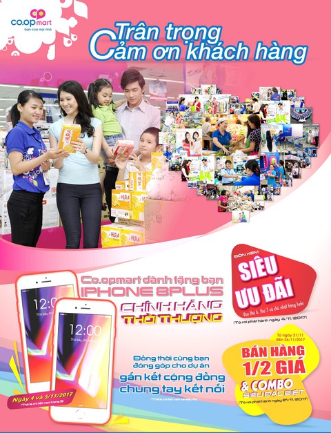 Co.opmart tặng khách hàng 32 iPhone 8 chính hãng và 20.00 phần quà - Ảnh 3. Co.opmart tặng khách hàng 32 iPhone 8 chính hãng và 20.00 phần quà - Ảnh 3.