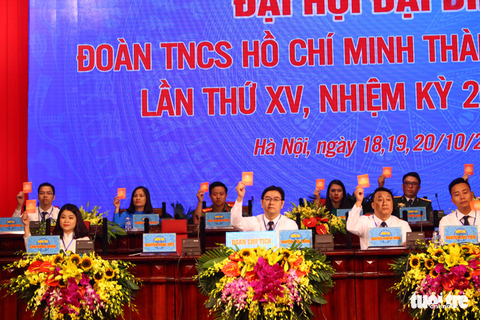 450 thanh niên dự Đại hội Đoàn TP Hà Nội - Ảnh 1. 450 thanh niên dự Đại hội Đoàn TP Hà Nội - Ảnh 1.