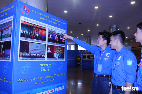 450 thanh niên dự Đại hội Đoàn TP Hà Nội - Ảnh 5. 450 thanh niên dự Đại hội Đoàn TP Hà Nội - Ảnh 5.