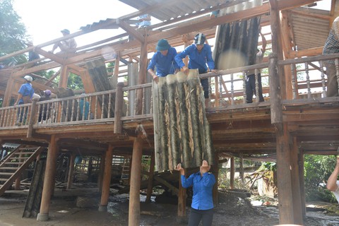 Hàng nghìn thanh niên tình nguyện giúp dân sau mưa lũ miền Bắc - Ảnh 2. Hàng nghìn thanh niên tình nguyện giúp dân sau mưa lũ miền Bắc - Ảnh 2.