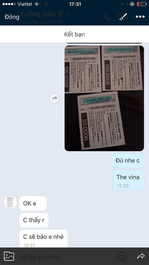 Cảnh giác chiêu lừa bán hàng online trả bằng thẻ cào - Ảnh 1. Cảnh giác chiêu lừa bán hàng online trả bằng thẻ cào - Ảnh 1.