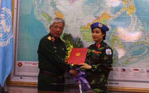 Nữ sĩ quan VN đầu tiên tham gia gìn giữ hòa bình tại Nam Sudan - Ảnh 1. Nữ sĩ quan VN đầu tiên tham gia gìn giữ hòa bình tại Nam Sudan - Ảnh 1.