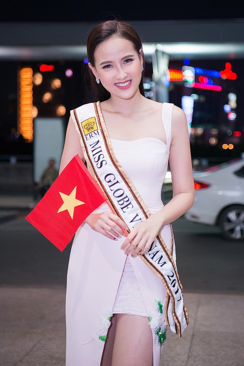 Khánh Ngân lên đường dự Miss Globe 2017 sau khổ luyện 7 tháng - Ảnh 1. Khánh Ngân lên đường dự Miss Globe 2017 sau khổ luyện 7 tháng - Ảnh 1.