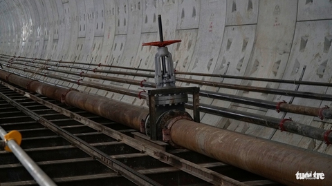 Robot TBM sắp thông đường hầm đầu tiên tuyến metro số 1 - Ảnh 12. Robot TBM sắp thông đường hầm đầu tiên tuyến metro số 1 - Ảnh 12.