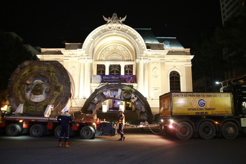 Di chuyển robot TBM để khoan hầm metro phía tây - Ảnh 8. Di chuyển robot TBM để khoan hầm metro phía tây - Ảnh 8.