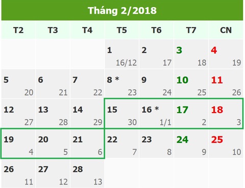 Đề xuất nghỉ 7 ngày Tết Mậu Tuất 2018 - Ảnh 2. Đề xuất nghỉ 7 ngày Tết Mậu Tuất 2018 - Ảnh 2.