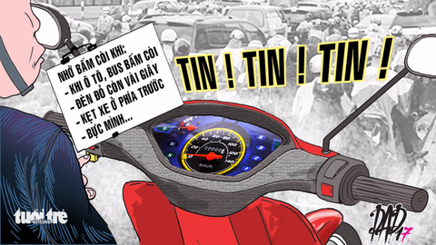 Những tiếng còi xe vô duyên và tệ hại - Ảnh 1. Những tiếng còi xe vô duyên và tệ hại - Ảnh 1.