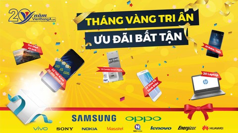 Bùng nổ ưu đãi trong tháng sinh nhật vàng Viễn Thông A 20 năm - Ảnh 1. Bùng nổ ưu đãi trong tháng sinh nhật vàng Viễn Thông A 20 năm - Ảnh 1.