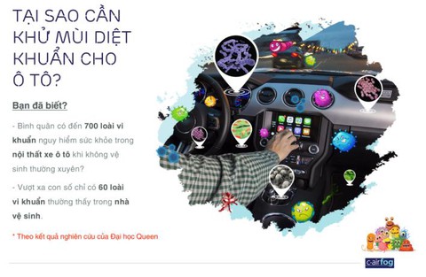 Dịch vụ lọc không khí và diệt khuẩn ô tô C-airfog đến Việt Nam - Ảnh 3. Dịch vụ lọc không khí và diệt khuẩn ô tô C-airfog đến Việt Nam - Ảnh 3.