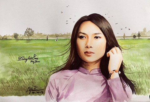 Chàng họa sĩ vẽ chân dung nghệ sĩ Việt sống động như thật - Ảnh 9. Chàng họa sĩ vẽ chân dung nghệ sĩ Việt sống động như thật - Ảnh 9.