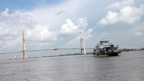 Hợp long Cầu Cao Lãnh nối đôi bờ sông Tiền - Ảnh 7. Hợp long Cầu Cao Lãnh nối đôi bờ sông Tiền - Ảnh 7.
