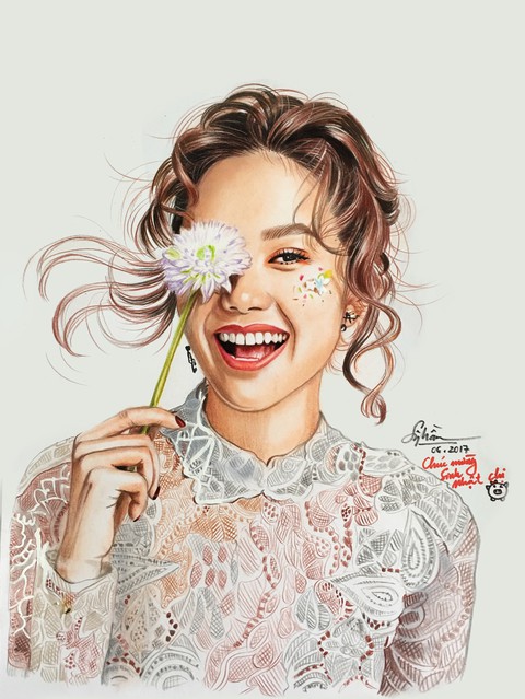 Chàng họa sĩ vẽ chân dung nghệ sĩ Việt sống động như thật - Ảnh 12. Chàng họa sĩ vẽ chân dung nghệ sĩ Việt sống động như thật - Ảnh 12.