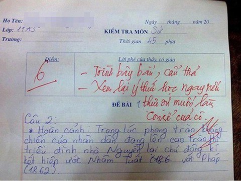 Những lời phê khó đỡ của thầy cô - Ảnh 7. Những lời phê khó đỡ của thầy cô - Ảnh 7.