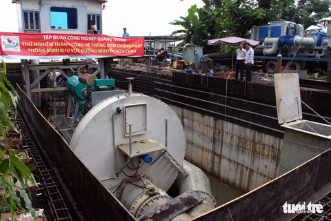 Siêu máy bơm chưa hoạt động do phó Giám đốc Trung tâm chống ngập không đến! - Ảnh 1. Siêu máy bơm chưa hoạt động do phó Giám đốc Trung tâm chống ngập không đến! - Ảnh 1.