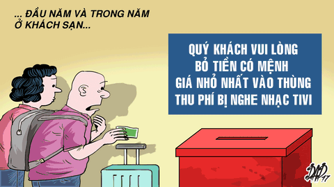 Ở khách sạn phải đóng tiền xem nhạc trên tivi - Ảnh 1. Ở khách sạn phải đóng tiền xem nhạc trên tivi - Ảnh 1.